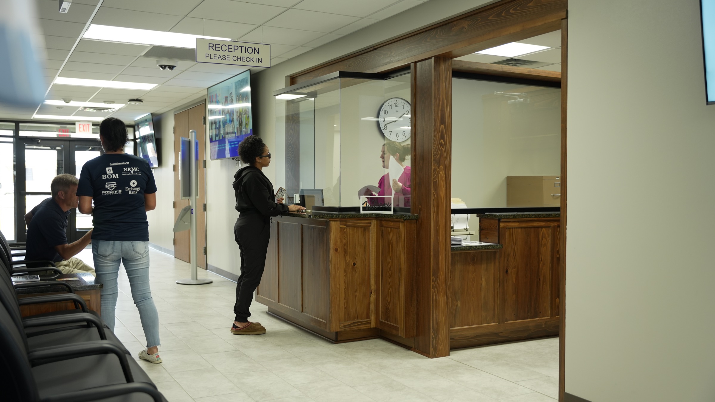 Reception desk inside the Natchitoches Parish School Board office